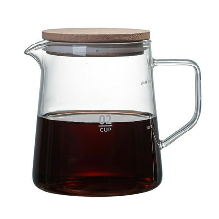 500Ml High Borosilicate Glass Coffee Pot,Coffee Sharing Carafe for Home Use and Heat Resistance - Barista Accessory