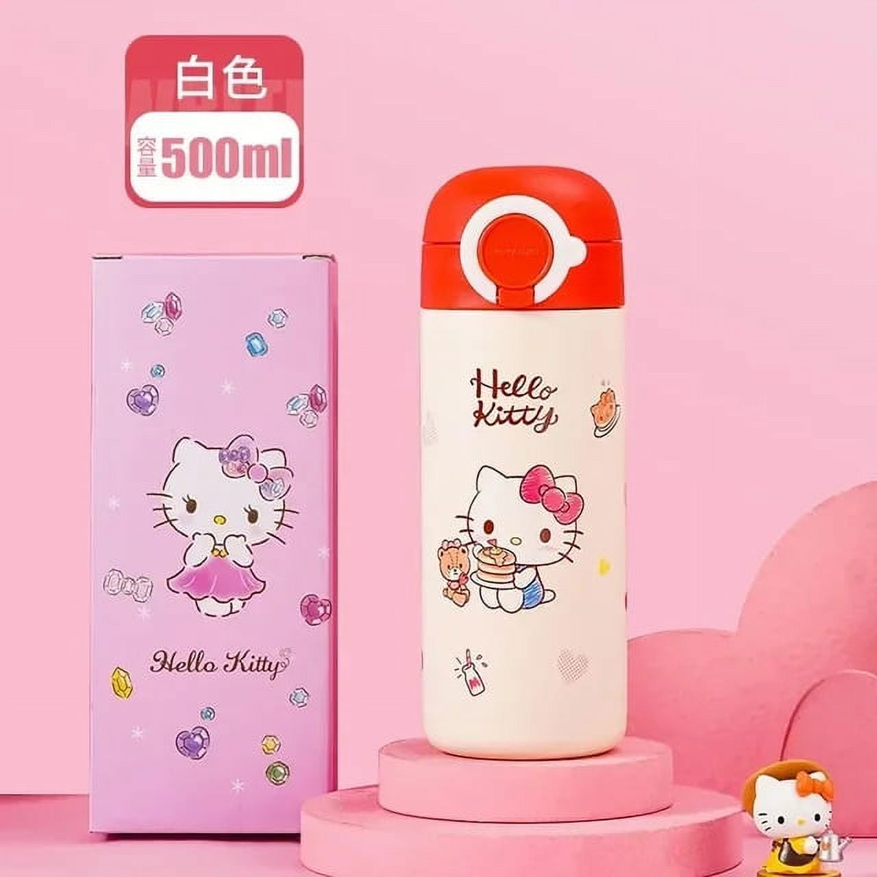 500Ml Sanrio Thermo Hello Kitty Insulated Water Bottle New Kid Thermos