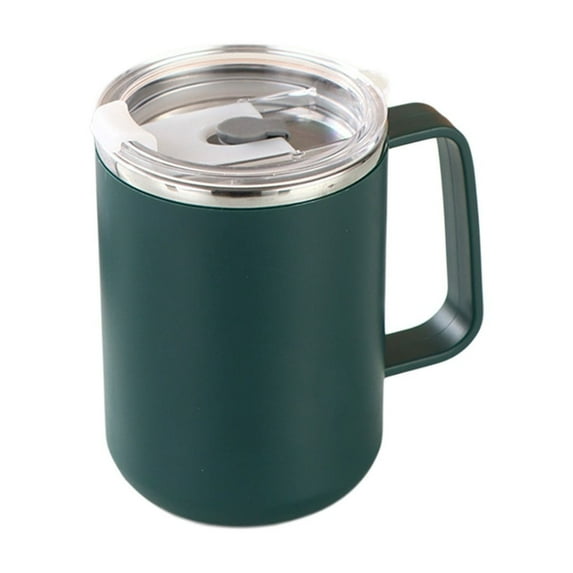 500Ml Stainless Steel Covered Water Cup, Coffee Cup, Double-Layer Insulated Sealed Office Tea Cup