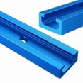 thumbnail image 1 of 500Mm Blue Double-Cut T-Track T-Slot Miter Track Aluminum Alloy for Router Table, 1 of 9