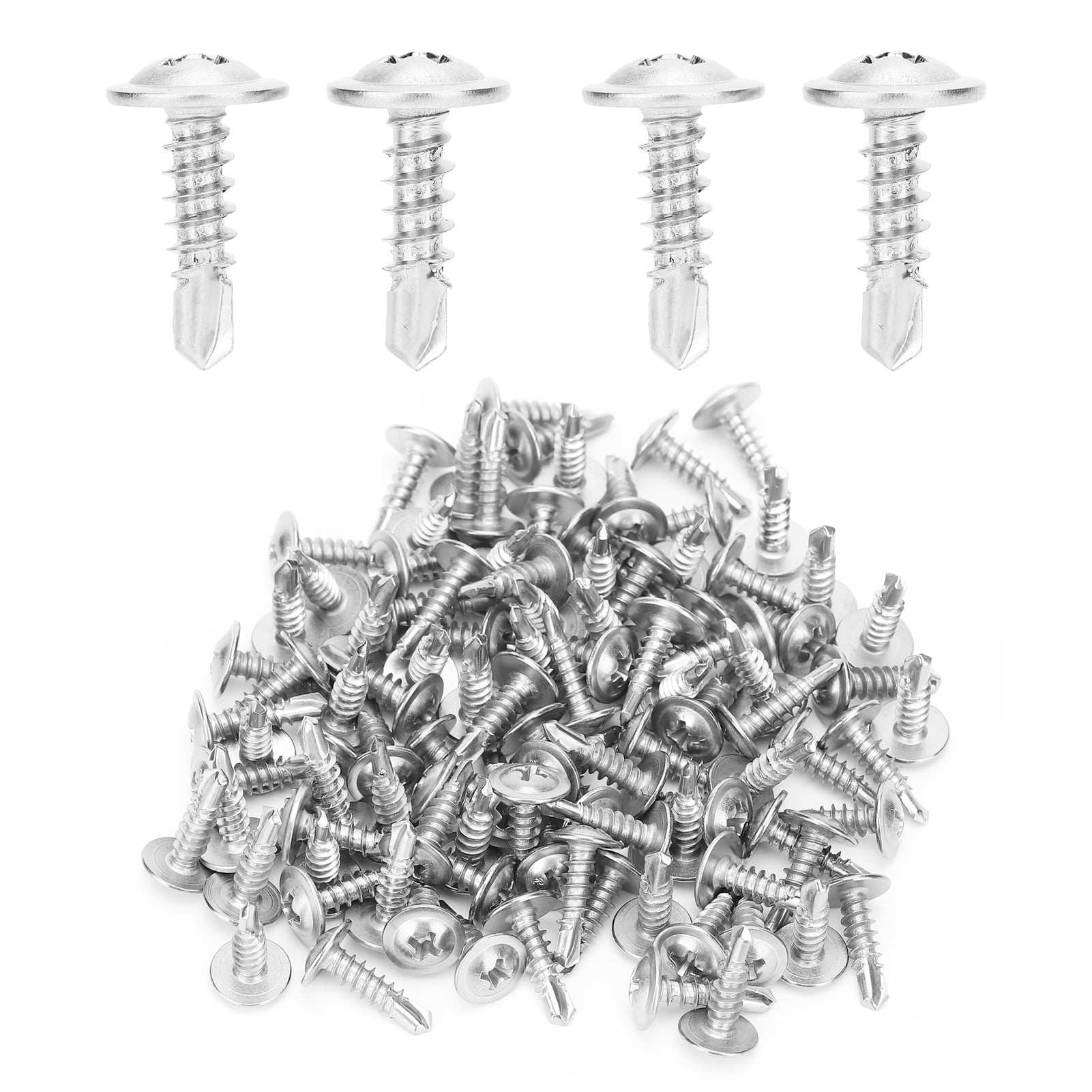 500PCS Bag M4 2x16mm 410 Stainless Steel Cross Washers Drill Tail Self 500pcs-bag-m4-2x16mm-410-stainless-steel-cross-washers-drill-tail-self