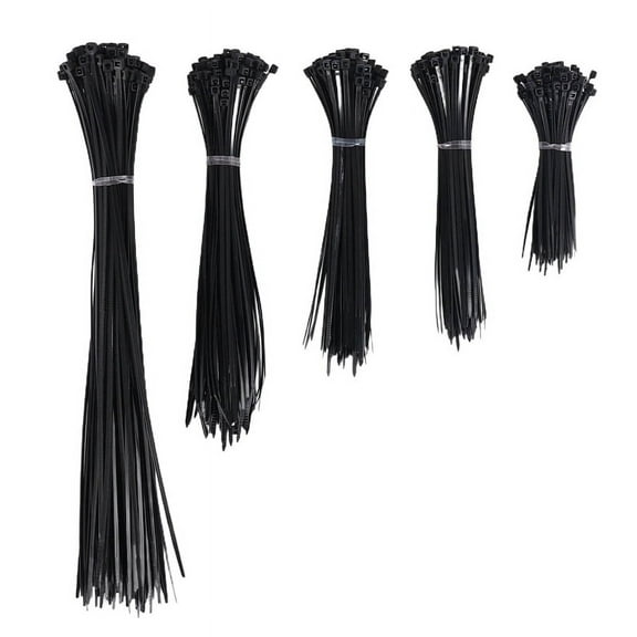 500PCS Cable Ties Black Heavy Duty Zip 2.5 x 100mm, 150mm, 160mm, 200mm, 300 mm