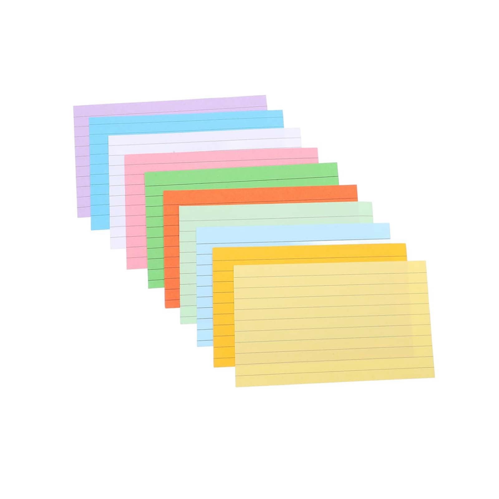500PCS Color Index Cards Ruled Notecards Blank Note Flash Cards