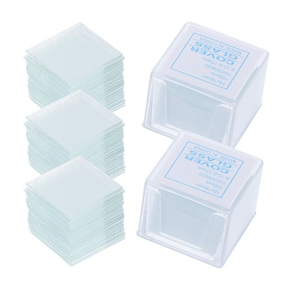 FELTECHELECTR 500Pcs Microscope Cover Slips Transparent Glass for Laboratory Use with Performance