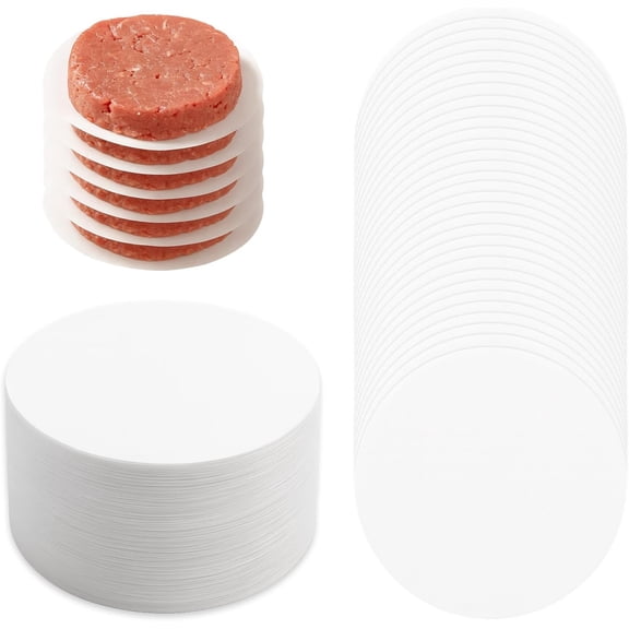 500PCS Hamburger Patty Paper, 4.5 Inch Round Non-Stick Patty Paper Sheets,Baking Parchment Rounds for Burger Press,Separating Burger Patty, Cookies and Baking
