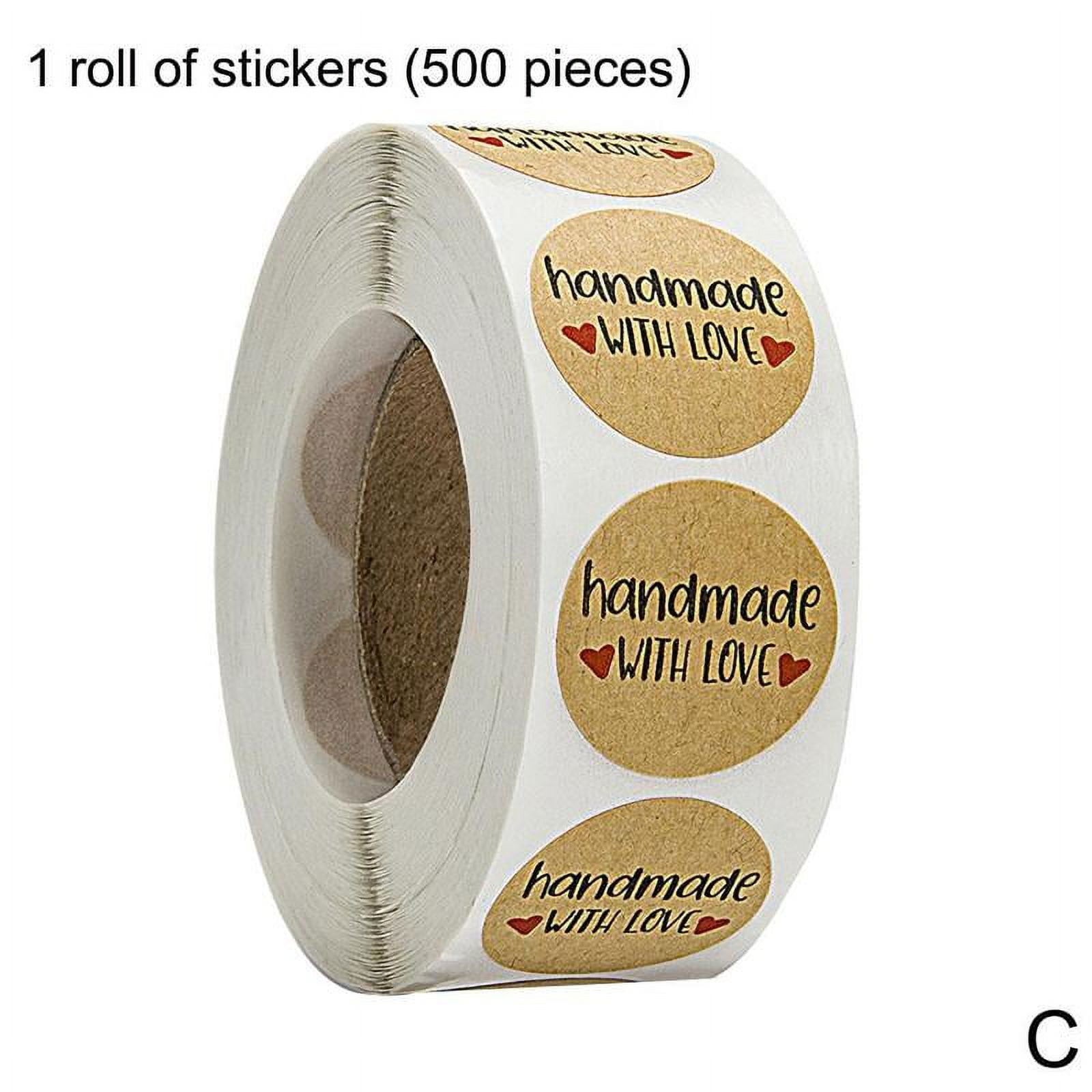 5 Rolls of Blank Heart Stickers Gift Sealing Sticker Heart Sticker Roll  Heart Label Stickers 