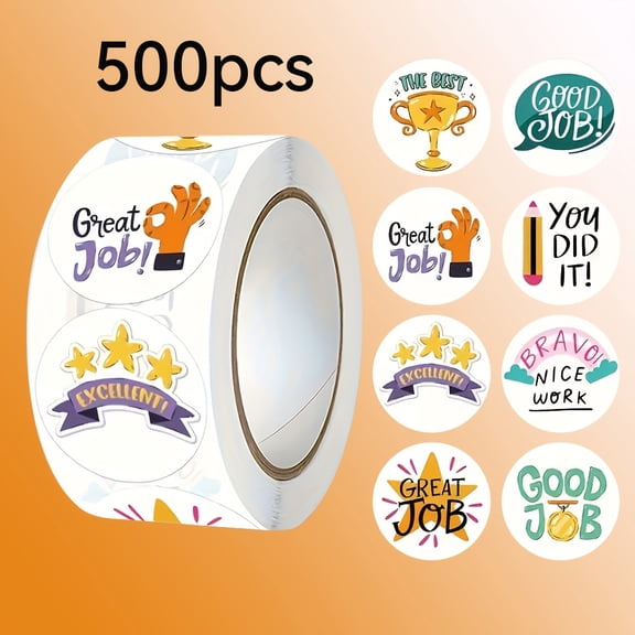 500PCS Inspirational Quote Stickers, Positive English Message Self-Adhesive Decals with Glossy Finish for Laptops, Skateboards, Guitars, Cars, Helmets and DIY Decoration