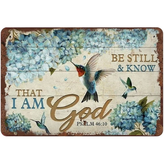 500PCS Jigsaw Puzzles Hummingbird Be Still and Know That I Am God Psalm Bible Verse Christian Gifts Christian Vintage Decor Plates 20x15 Inch