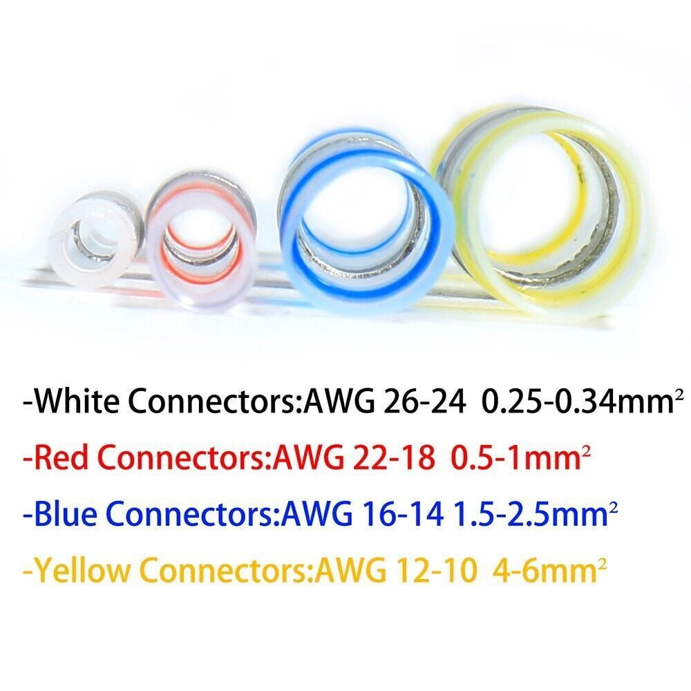 500PCS Mixed Heat Shrink Butt Terminals Solder Seal Sleeve Wire Connectors