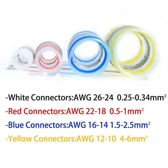 500PCS Mixed Heat Shrink Butt Terminals Solder Seal Sleeve Wire Connectors