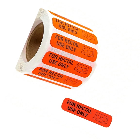 500PCS Rectal Use Only Sticker Waterproof Adhesive PVC Warning Labels for Hospital and Clinic Equipment