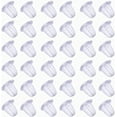 thumbnail image 1 of 500PCS Silicone Earring Backs, Soft Earring Stoppers, Clear Earring Backs (500pcs Bullet), 1 of 4
