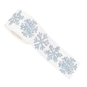 500PCS Silver Snowflake Stickers Roll   Christmas Graffiti Gift Packaging Sealing Labels for Holiday Crafts & DIY Wrapping