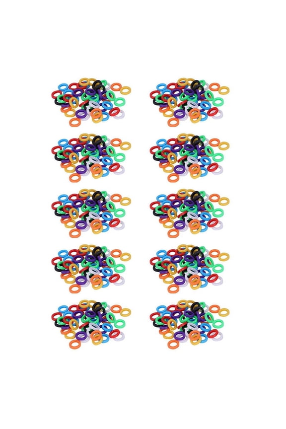 500PCS Small Size ID Identify Key Ring Cap Tag