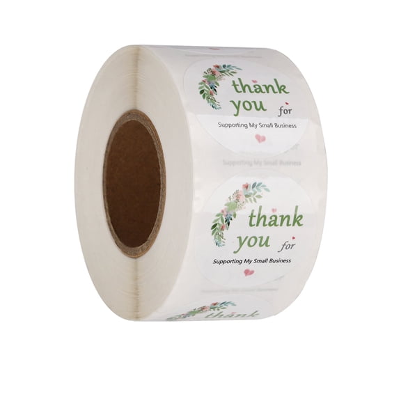 500PCS Thank You for Supporting My Small Business Stickers, 1.5 Inch Round Self-Adhesive Waterproof Labels for Small Business Packaging, Envelopes, Gift Bags, Boxes & Retail Packaging