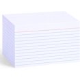 500PCS White Index Cards, 3" x 5" Lined Flash Cards Ruled Index Cards