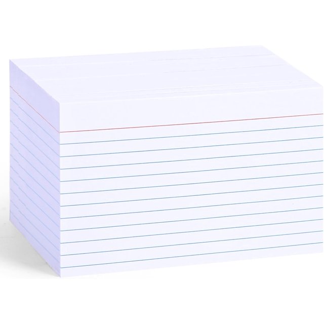 500PCS White Index Cards, 3" x 5" Lined Flash Cards Ruled Index Cards