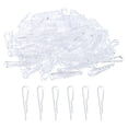 thumbnail image 1 of 500Pack Durable Plastic Alligator Clips, 1.5" Clear U Shape Shirt Clip Clothespins with Teeth, 1 of 6