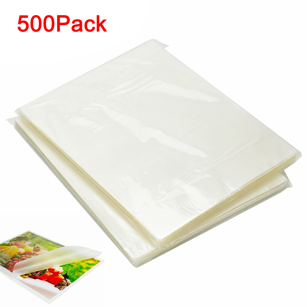 500Pack Thermal Laminating Pouches 5 Mil Heat Seal A4 Letter Size 9"x11.5" Sheet