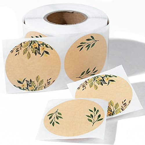 (500Pc/Roll) 2"Label Stickers For Jars And Lids (Floral Color) Pantry