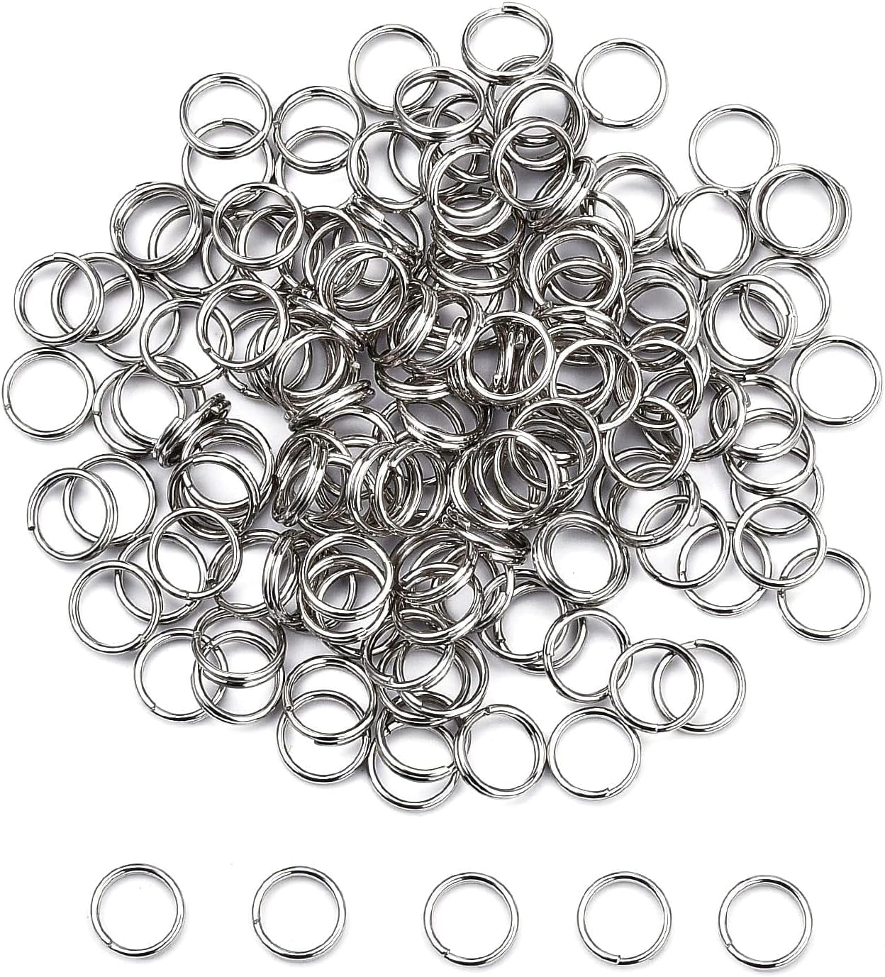 500Pcs 304 Stainless Steel Split Rings Double Loops Jump Rings ...