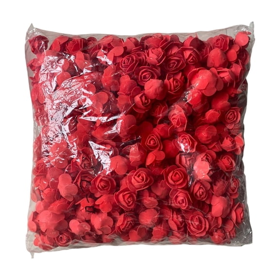 500Pcs 3Cm Artificial Rose Head Foam Pe Rose Flowers With Tulle Decorative Craft Supplies, Wedding Birthday Party Home Decoration Diy Events, Diy Crafts Gift Pack And Decoration