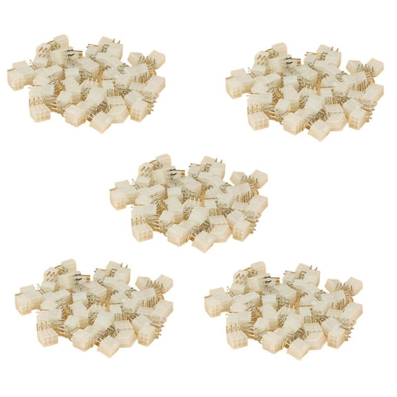 500Pcs 4.2MM 6 Pin Header Male Pin for Graphics Card GPU PCI-E PCIe Power Connector Right Angle Through Hole Video Card,500 x 4.2 mm 6 Pin Header Male Power connector,transparent white