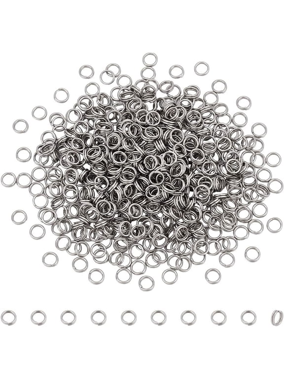 500Pcs 4mm Stainless Steel Split Jump Rings Double Loops Mini Key Rings Small Metal Connectors Rings for DIY Keychains Jewelry Necklaces Bracelets Earrings colorful