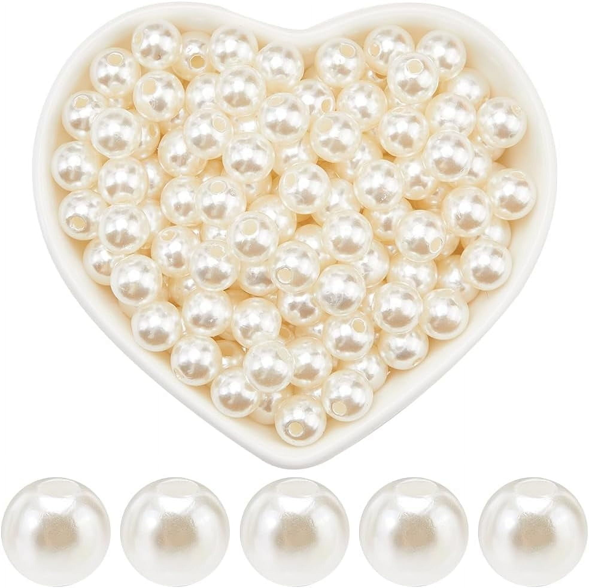 MECCANIXITY 70pcs 20mm Cream White Pearl Beads - ABS Vase Fillers, Craft Beads, For Aquariums, Jewelry, Centerpieces