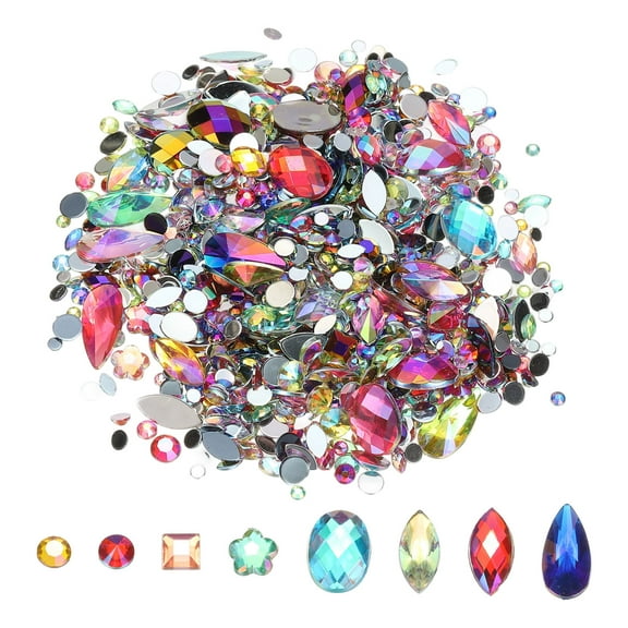Uxcell Mixed AB Colorful Rhinestones for Nail DIY Craft Party Decorations Muticolor AB