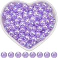 thumbnail image 1 of 500Pcs Acrylic Round Beads AB Color Bead Bulk 8mm Plastic Transparent Blue Purple Glitter Shiny Loose Spacer Mini Beads for Bracelet Necklace Jewelry Making DIY Crafts Accessories, 1 of 6