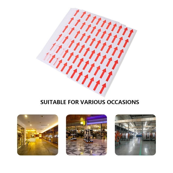 500Pcs Red Arrow Stickers Clear Adhesive Upward Direction Labels for Shipping, Organization, Printable for Easy Identification