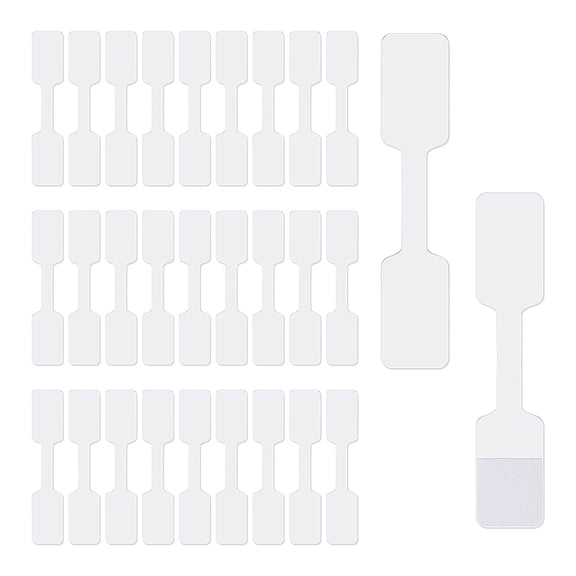 500Pcs Blank Jewelry Price Tags Stickers Label for Necklace Earring Identify Rectangle