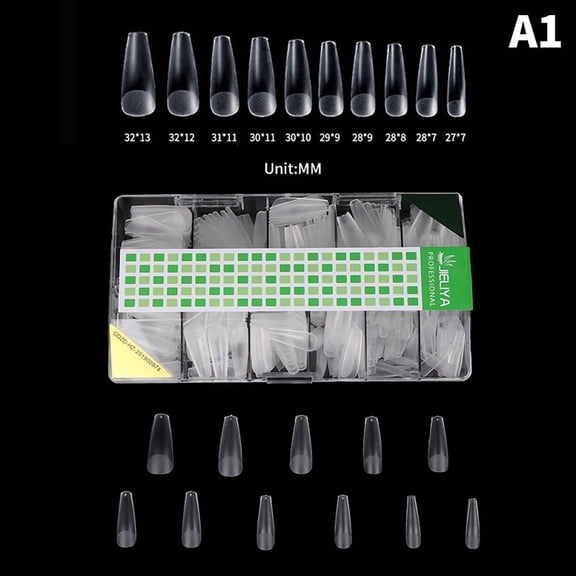 500Pcs/Box Nail Extension Tips False Full Tips Nails DIY Nail Art Fake Nail Tips Nail Polish Manicure Tool