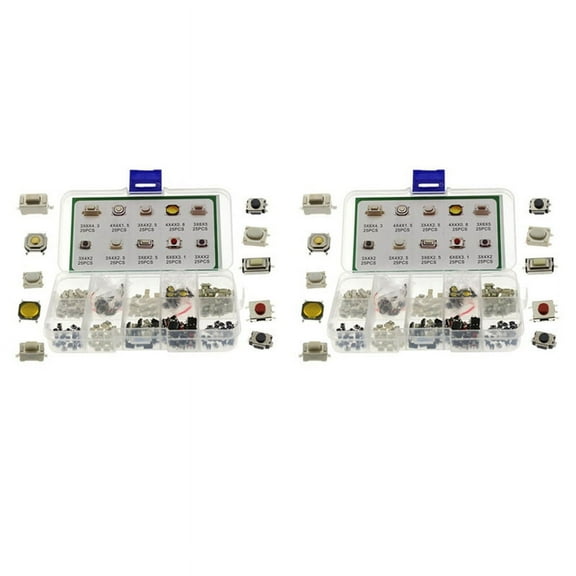 500Pcs Car Remote Control Key Switch Repair Small Switch Tactile Push Button Switches Component Package Micro-Switches