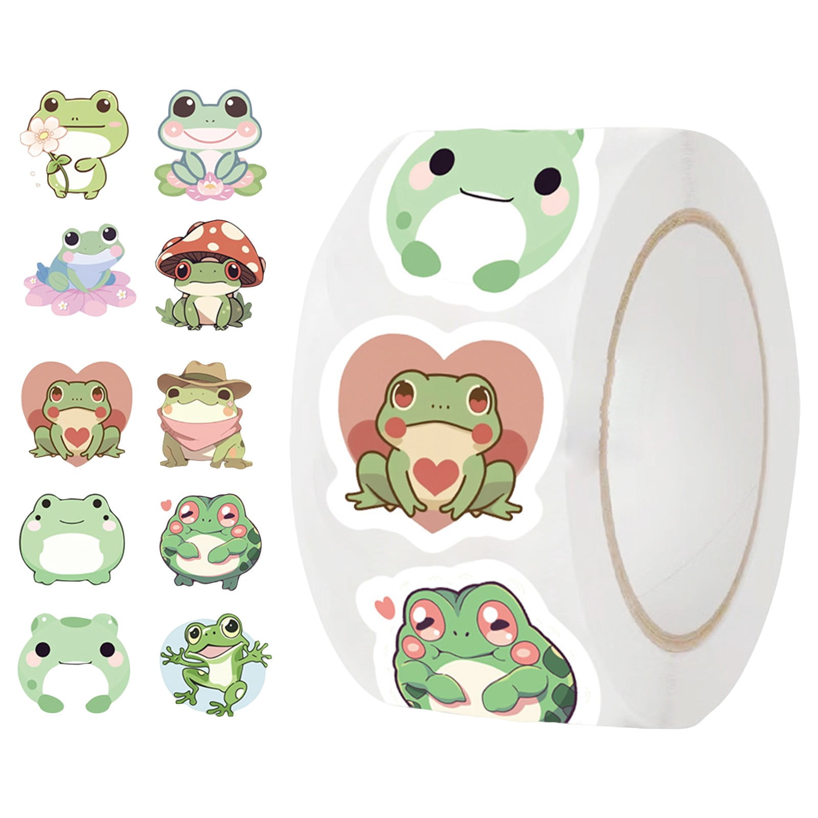 500Pcs Cartoon Animal Sticker Roll, 10 Different Cute Animal Patterns ...