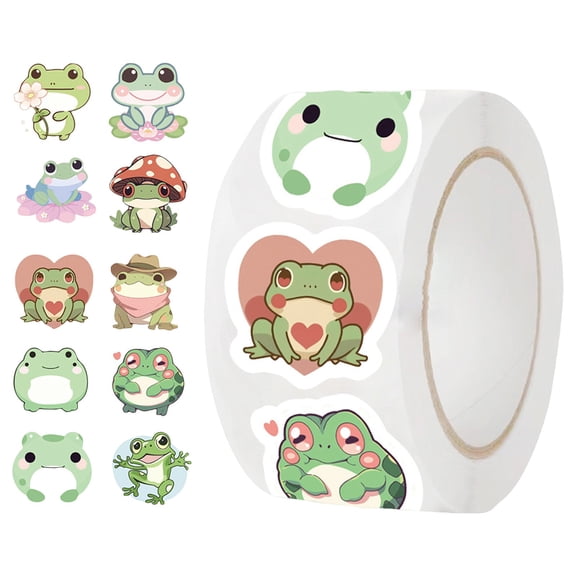 500Pcs Cartoon Animal Sticker Roll, 10 Different Cute Animal Patterns Self-Adhesive Stickers For Water Bottles, Luggage, Scrapbooking, Gift Wrapping, Party Decoration, 1.5X1.5