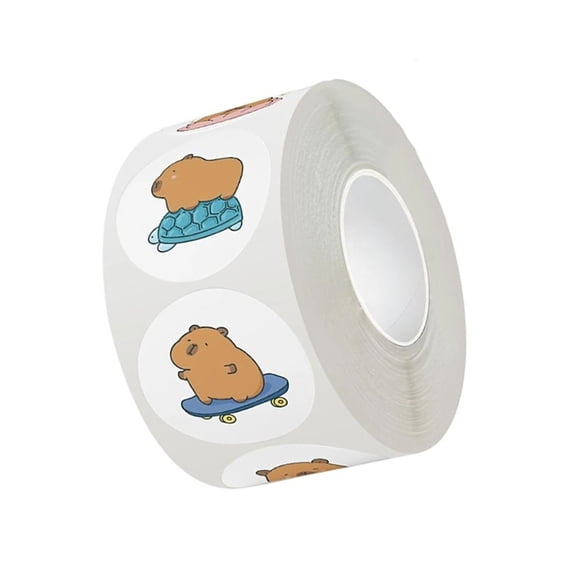 500Pcs Cartoon Capybara Sticker Water Resistant Decorative Sticker for Craft