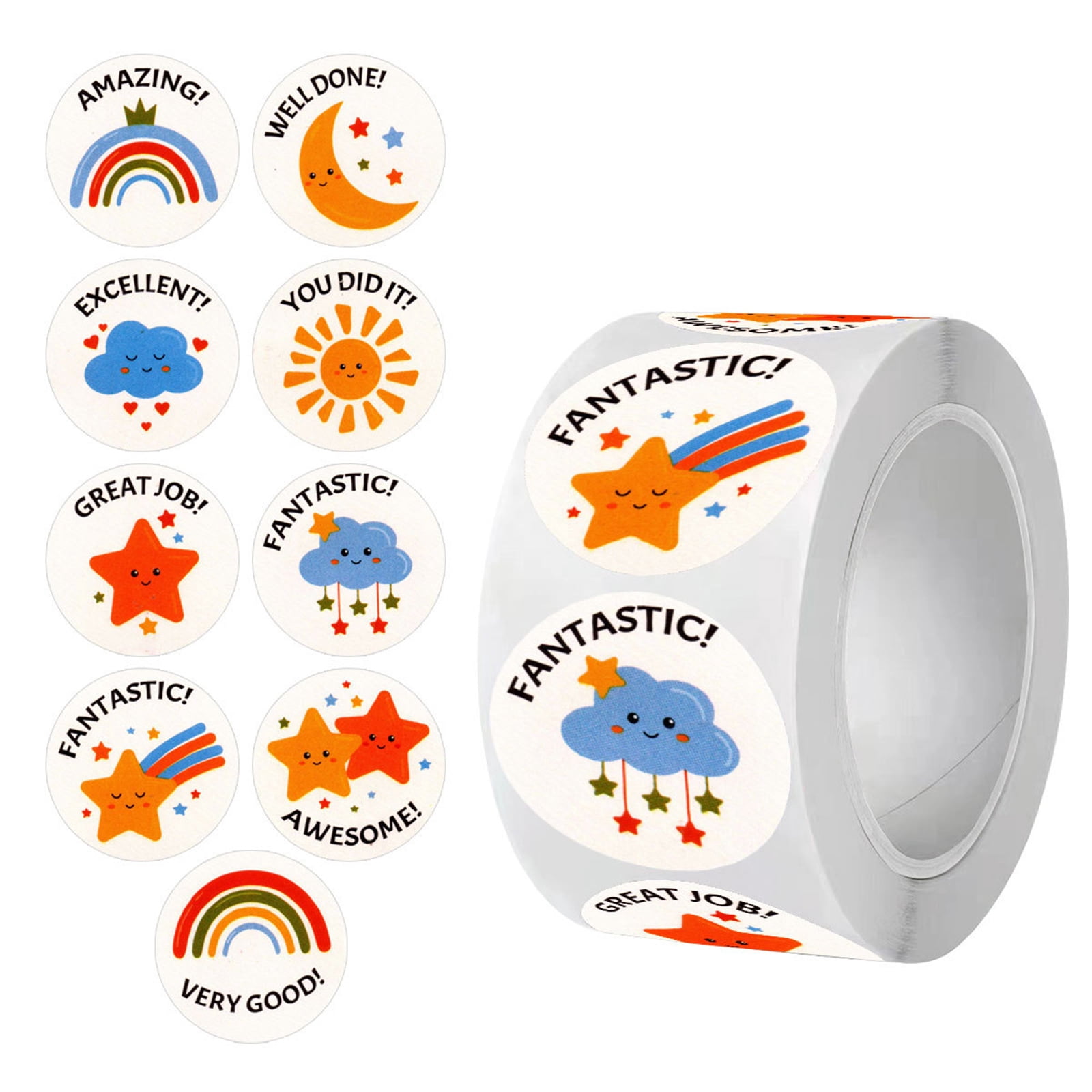 500Pcs Cartoon Kids Reward Sticker Adhesive PVC Sticker For Homeschool ...