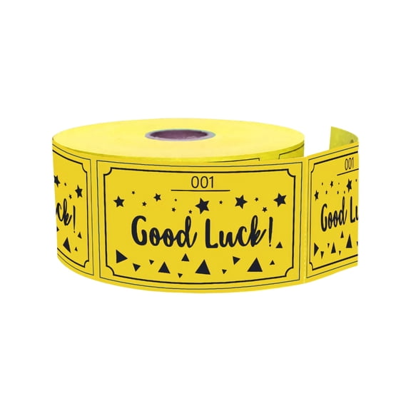500Pcs Check-In Ticket Roll Paper Raffle Tickets with Numbered Tear-Off Panels and Fill-In Contact Lines for Prize Entry