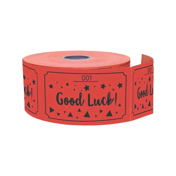 500Pcs Check-In Ticket Roll Paper Raffle Tickets with Numbered Tear-Off Panels and Fill-In Contact Lines for Prize Entry