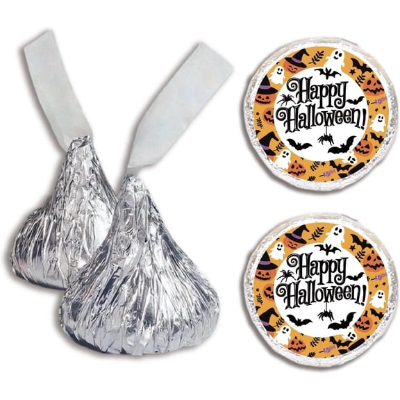 500Pcs Chocolate Drops Labels Stickers Happy Kisses Stickers Candy Kisses Favors Decor for DIY handcrafting