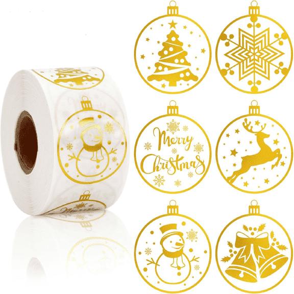 500Pcs Christmas Gift Tags Stickers - Self-Adhesive Name Tags for Christmas Gifts, Wrapping Paper, Gift Bags – Festive Holiday Stickers Christmas Decorations