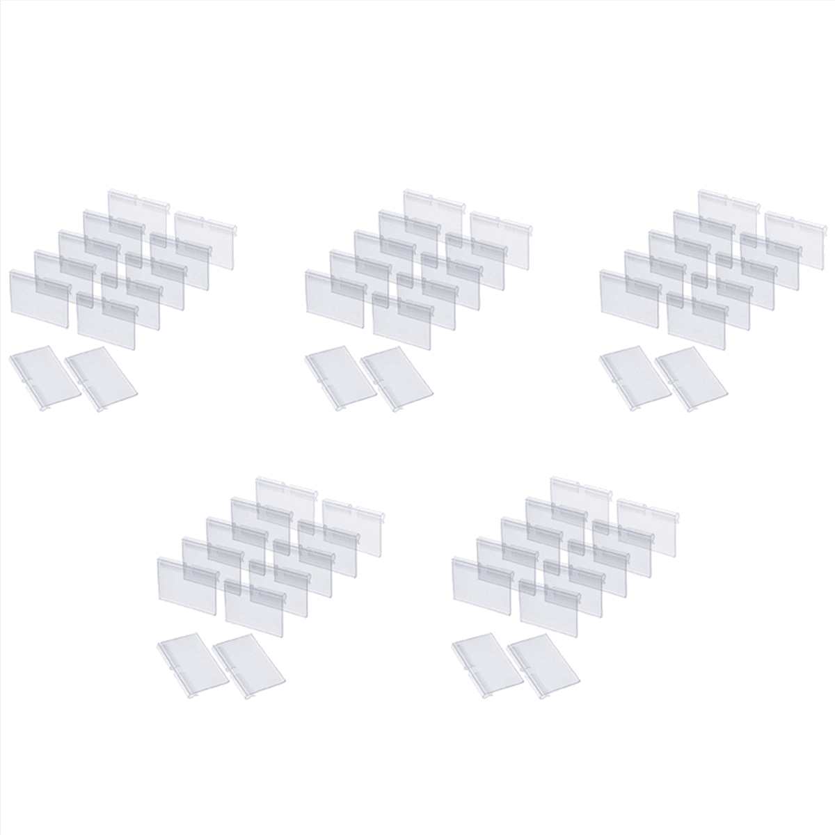 500Pcs Clear Plastic Label Holders for Wire Shelf Retail Price Label
