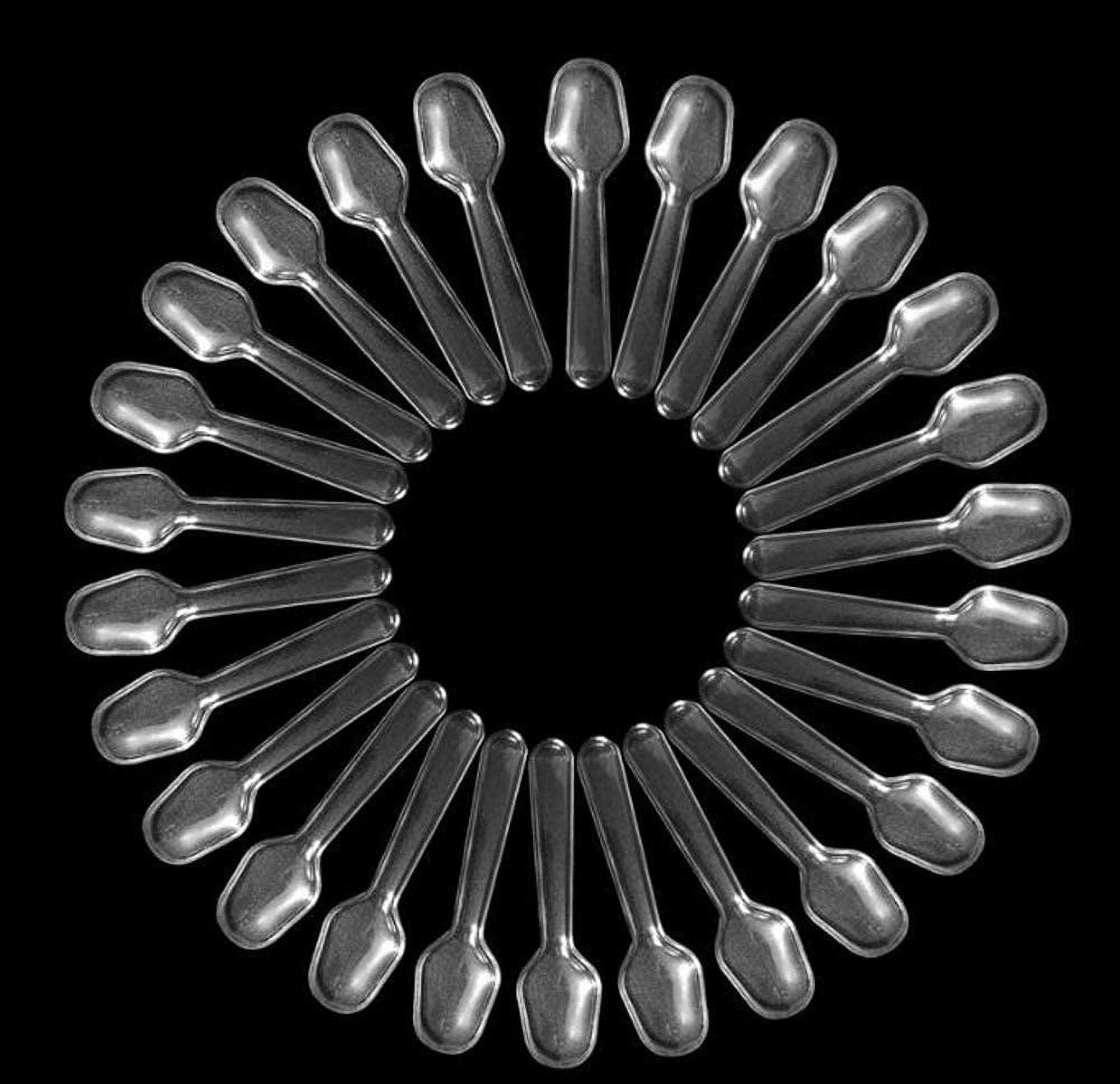 500Pcs Clear Plastic Tasting Spoons Disposable Mini Tasters Spoons Food ...