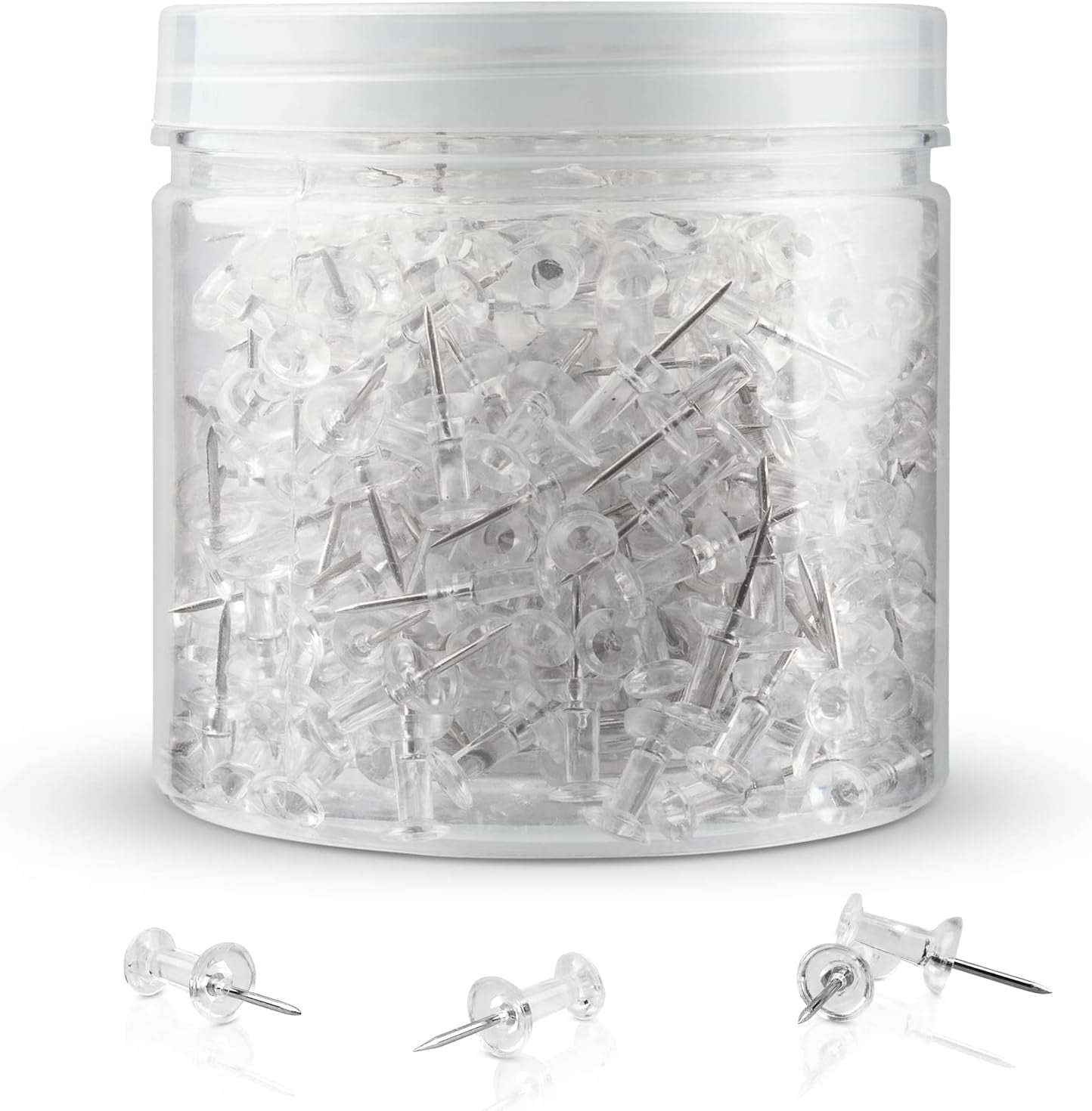 Walmart promo code:  "FOTENG 500Pcs Clear Push Pins, Plastic Thumb Tacks with Steel Needle, 1"" for Cork Boards"