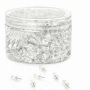 500Pcs Clear Push Pins, Thumb Tack for Wall, Clear Poster Pins for Wall Hangings, Cork Board