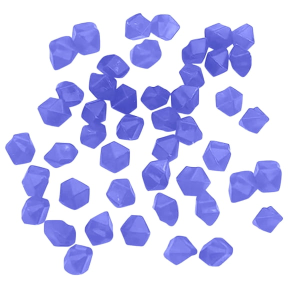 500Pcs Diamond Shape Glow in the Dark Luminous Stones, Decorative Pebbles for Garden Walkway, Aquarium Rocks, Path Lighting, Outdoor Yard Decoration(Purple, L)
