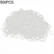 DUIXINGHAS 500Pcs Disposable Clear Rubber Band Elastic Hair Ring Bind Tie Ponytail Holder