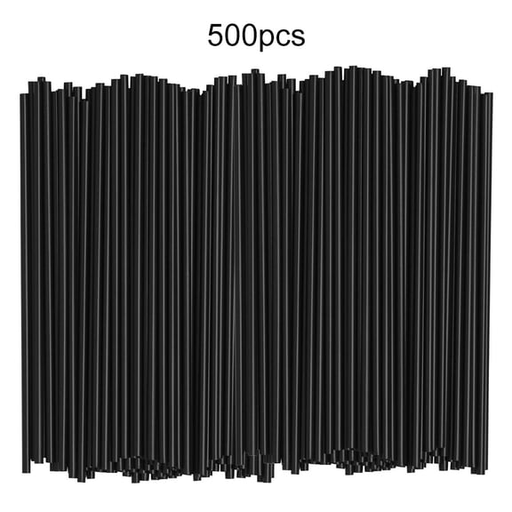 500Pcs Disposable Straws Black 13cm Plastic Coffee Cocktail Stirrers Straws Drink Tube Bar Party Accessories